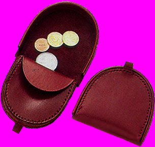 Objet publicitaire porte monnaie sabot cuir