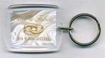 porte clefs personnalis&eacute;s mariage