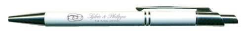 stylo en m&eacute;tal laqu&eacute; personnalis&eacute; mariage par pyrolyse