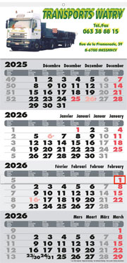 Calendrier publicitaire 4 mois planning pour gestion de projet