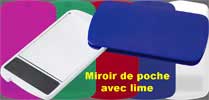 Miroir de poche avec lime